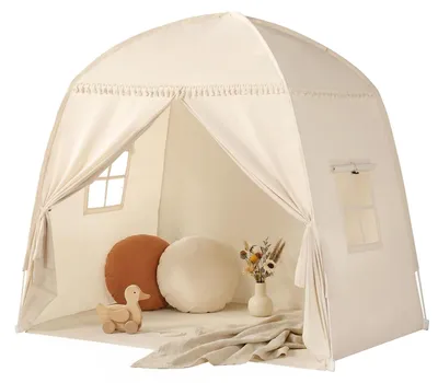 Immagine prodotto di Tenda da gioco per bambini, grande casetta da gioco, color crema, per uso interno