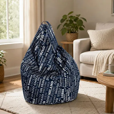 Produktbild von Esidra Pouf Aariel blau, 80x80x120 cm, bis 90 kg