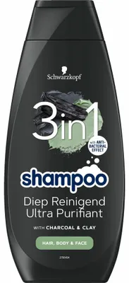 Produktbild von Schwarzkopf 3-in-1-Shampoo Tiefenreinigend (400 ml)