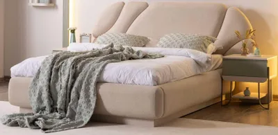 Immagine prodotto di Comodino per camera da letto, stile moderno, colore beige, in legno