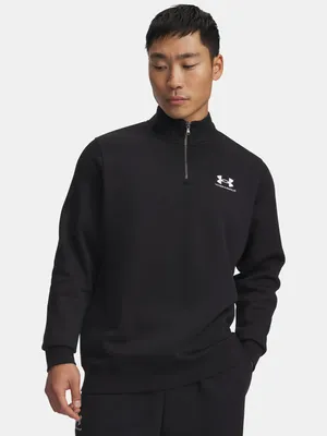 Produktbild von Under Armour UA Icon Fleece-Sweatshirt für Herren mit 1/4-Reißverschluss – Schwarz 3XL