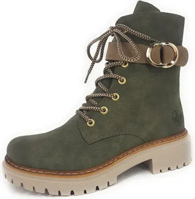 Produktbild von Rieker Schnürstiefeletten Damen Kunstleder Grün Größe: 41