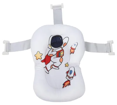 Obrázek produktu pro Polštářek do vany pro miminka, skládací, nastavitelný, protiskluzový, s motivem astronauta, sloužící jako podpěra při koupání