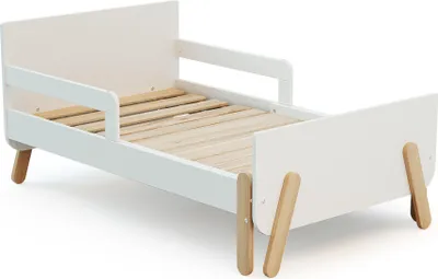 Image de WEBABY - Lit enfant extensible en bois 80x140-165-190 PIRATE - Blanc