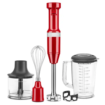 Obrázok produktu pre KitchenAid 5KHBV83EER ručný mixér 180 W červený, nerezová oceľ