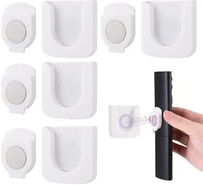 Obrázek produktu pro Magnetické držáky na zeď pro ovladače – bílé barvy – multifunkční organizér – ideální pro drobné předměty