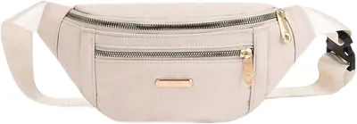 Produktbild von Hüfttasche Sport, verstellbarer Gurt, 3 Fächer, beige, für Laufen