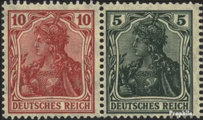 Produktbild von Briefmarken Deutsches Reich 1919 Mi W8aa mit Falz Germania