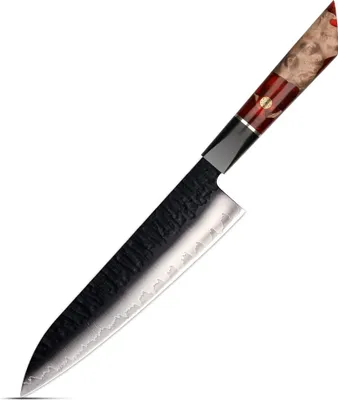 Immagine prodotto di Coltello da cucina damascato AR-37338 - Gyuto Rosso KP37338