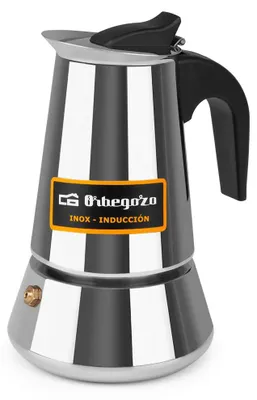 Immagine prodotto di Orbegozo KFI 460, Caffettiera Moka, Nero, Acciaio inox, Acciaio inox, 4 tazze, 1 pezzi