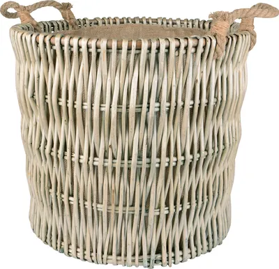 Produktbild von UNUS® Korb Weidenkorb Wäschekorb groß Kaminholzkorb Dekokorb Weide grau Ø 50