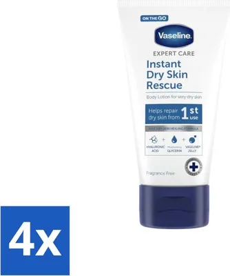 Obrázok produktu pre Vaseline Expert Care telové mlieko pre suchú pokožku 75 ml – výhodné balenie – 4 kusy