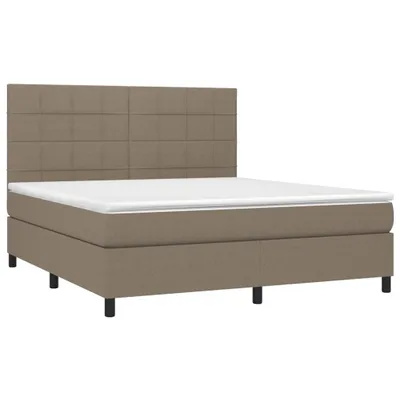 Produktbild von vidaXL Boxspringbett mit Matratze Taupe 180x200 cm Stoff