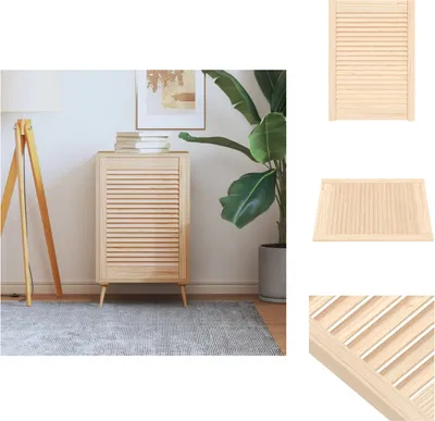 Obrázek produktu pro vidaXL Dveře šatní skříně se žaluzií 69x49,4 cm borovicový masiv - Dveře šatní skříně