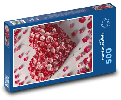 Zdjęcie produktu dla Puzzle 500 Serce z Kwiatów - martinpuzzle