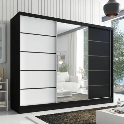 Produktbild von Schwebetürenschrank AURELIA 2 Schwebetürenschrank AURELIA 2 200 cm mit Spiegel, 3 Türen, 3 Schubladen
