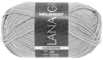 Produktbild von Lana Grossa - Meilenweit 4-fach 50g Cashmere 0035 silbergrau