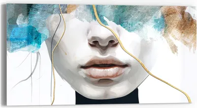 Produktbild von DEQORI Glasbild Echtglas 60x30 cm 'Gefühlswirbel' Wandbild Bild modern Deko