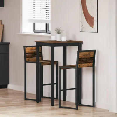 Image de Maison Exclusive - Table d'appoint en bois stratifié, forme carrée