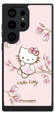 Produktbild von NIVOCASE Handyhülle für Samsung Galaxy S23 Ultra Hülle NIVOpure Case Schwarz Fanartikel Hanami Hello Kitty