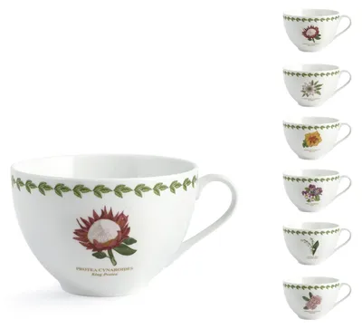 Obrázek produktu pro H&H sada 6 porcelánových šálků s květinami jumbo bez podšálků cc370