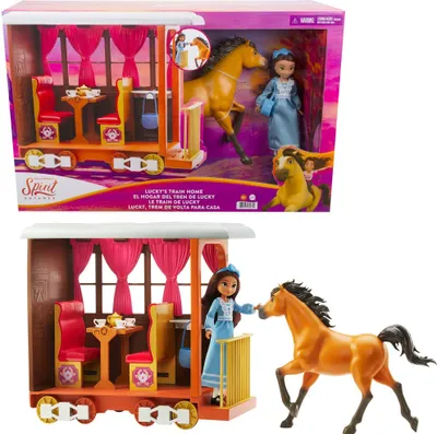 Image de "Spirit - libre et indompté" Aventure en train avec la poupée Lucky et le cheval Spirit