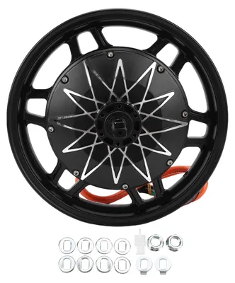 Image de Moteur de moyeu de roue 14 pouces 48 V, 60 V, 72 V, 2 000–5 000 W, sans balais, en alliage d'aluminium haute performance, pour motos et scooters électriques