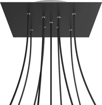 Produktbild von Creative Cables Kroq409xf103 Xxl Rose-one Square Matte Black Rose Kit Golden 400 mm Golden 400 mm