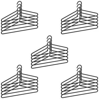 Produktbild von WENKO 25er Set Kleider Bügel Hemden Blusen Garderoben Hosen LUX Aluminium Wäsche