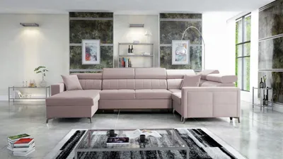 Produktbild von Moderne Wohnlandschaft U Form XXL Sofa SID V MINI Farbe wählbar TOP Qulaität