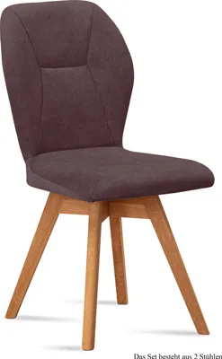 Produktbild von Esszimmerstuhl drehbar (2er-Set) Draga 51x92x60 Eiche geölt/Braun