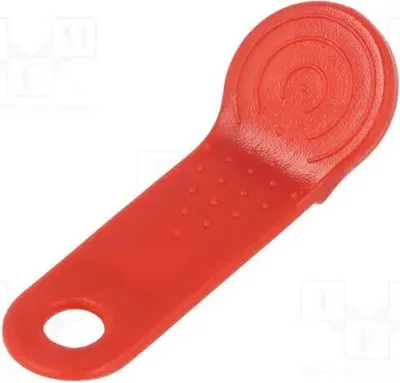 Zdjęcie produktu dla Klamra IButton jako breloczek; czerwona. Dodatkowe funkcje: wbudowany układ scalony.