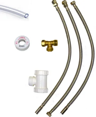 Produktbild von Aansluitset - Schwarz - Komplettset für Eldom, Tesy und Quality Heating 5-15 Liter