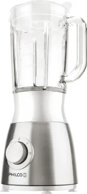 Obrázek produktu pro PHILCO PHTB 6000 Stolní mixér, mixovací nádoba 1,5 l, 2 rychlosti + tlačítko Pulse, příkon 800 W, skleněná nádoba, barva broušená nerez/bílá