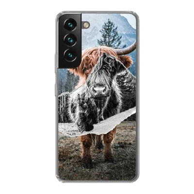 Produktbild von MuchoWow® Handyhülle Schutzhülle Hülle für Samsung Galaxy S22 Schottischer Highlander - Kuh - Tiere Silikon Softcase Handy Hülle - Mobiltelefonhülle