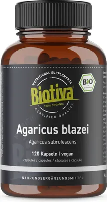 Produktbild von Biotiva Agaricus blazei 120 Kapseln aus biologischem Anbau