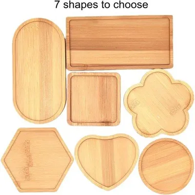 Produktbild von 4 Untersetzer aus Bambusmoosaïk, einfache Basisscheiben für Bastelarbeiten, DIY-Mosaik-Zubehör, Untersetzer für Getränke, Untersetzer für Pflanzen, Kunstgrundplatte