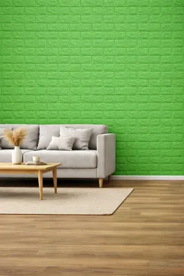 Produktbild von 3D Tapete Wandpaneele Selbstklebend Ziegelstein Wasserdicht Wandaufkleber Tapete Wandpaneele selbstklebend Moderne Wandverkleidung in Steinoptik schnelle & leichte Montage Grün 10 Stück