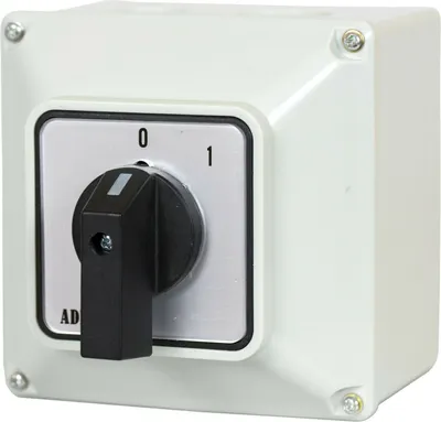 Produktbild von Universal-Nockenschalter 0-1 Drehschalter im Gehäuse 20A 230/400V 1 Phase 2 Positionen IP65
