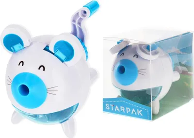 Produktbild von STARPAK Maus-Kurbelanspitzer Blau