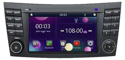 Produktbild von Auto Stereo Multimedia Player, Displaygröße, drahtlose Konnektivität, kompatibel mit Mercedes Benz E-Klasse W211, Linux W211 7inch