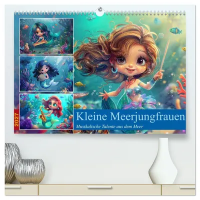 Produktbild von Kleine Meerjungfrauen (hochwertiger Premium Wandkalender 2027 DIN A2 quer), Kunstdruck in Hochglanz