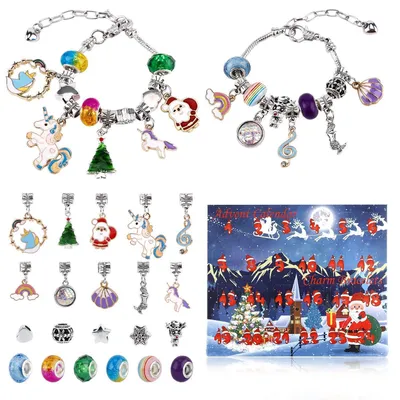 Produktbild von Adventskalender Armband-Set 24 Tage DIY Schmuckherstellung für Mädchen