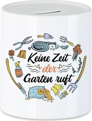 Produktbild von Keine Zeit Der Garten Ruft Spardose Hobby-Gärtner Pflanzen-Fans Garten Blumen Geschenkidee
