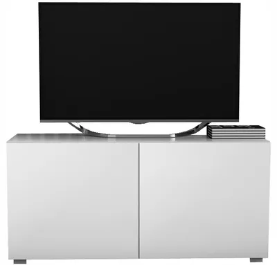 Zdjęcie produktu dla minimalistyczna szafka RTV pod telewizor wisząca stojąca 100 biała matowa