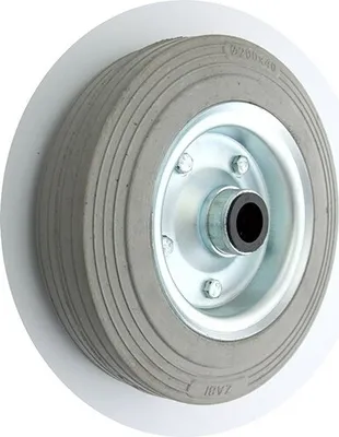 Produktbild von Metal-Gummi-Räder Ersatzrad Gummi GRAU 200mm / 250kg Vollgummireifen Stahl-Felgen Transportrollen (60NS)
