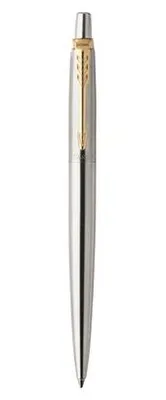 Obrázok produktu pre Guľôčkové pero, pozlátený klip, telo z nerezovej ocele, PARKER "Royal Jotter", modré