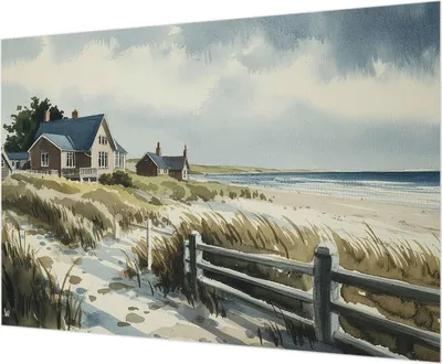 Produktbild von Wandtapete - Dekorative Tapete für Wohnzimmer - Tapetenfolie für Wanddekoration - 312x219 cm - Stranddünen