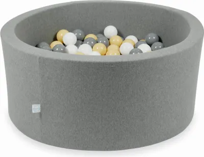 Produktbild von Trockengrauer Pool 90x40 mit 300 Bällen: weiß, grau, beige