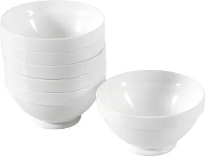 Produktbild von Eduplay Glas Schale Frühstücksschale weiß 6er Set - robustes Glas